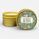 Fly Paper Products - Gentle Reader 4oz Soy Gold Candle Earl Grey + Honey + Apple