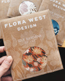Flora West Design - 100% Silk Bandana Scarf - Botanical Garden Floral Western