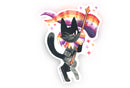 Shelley Couvillion - Lesbian Cat Sticker – Queer Cuties Medieval Pride | Winking 