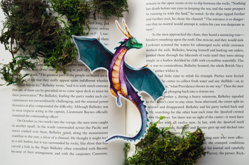 The Bookish Atelier - The Mischievous Dragon Bookmark