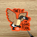 2Birds1Pencil - Feral Canada Goose Mini Vinyl Sticker