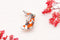 Alum and Ink - Doitsu Sanke Koi Enamel Pin: Rubber Pin Back