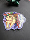 Fox and Brambles - Mari Lwyd Yule Christmas Sticker