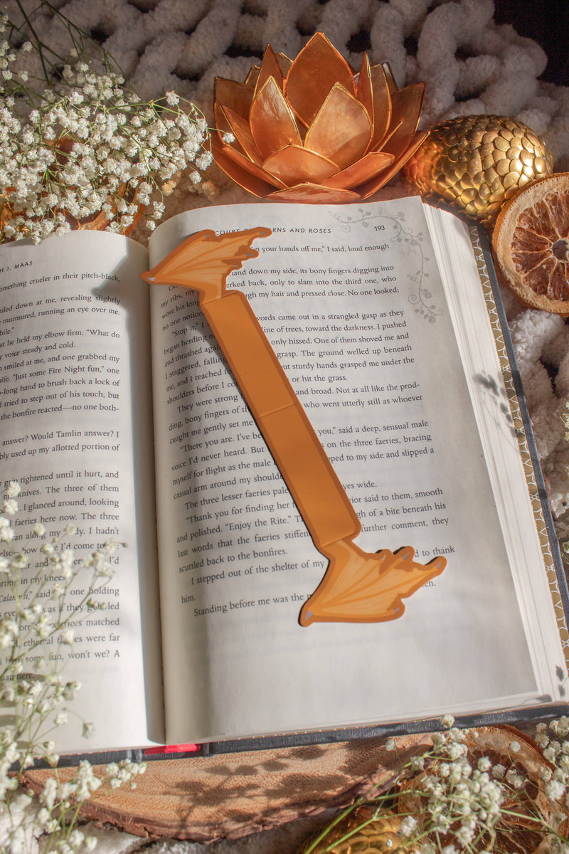 Meaggie Moos - 3D Dragon Wings Bookmark | Soft Touch: Black