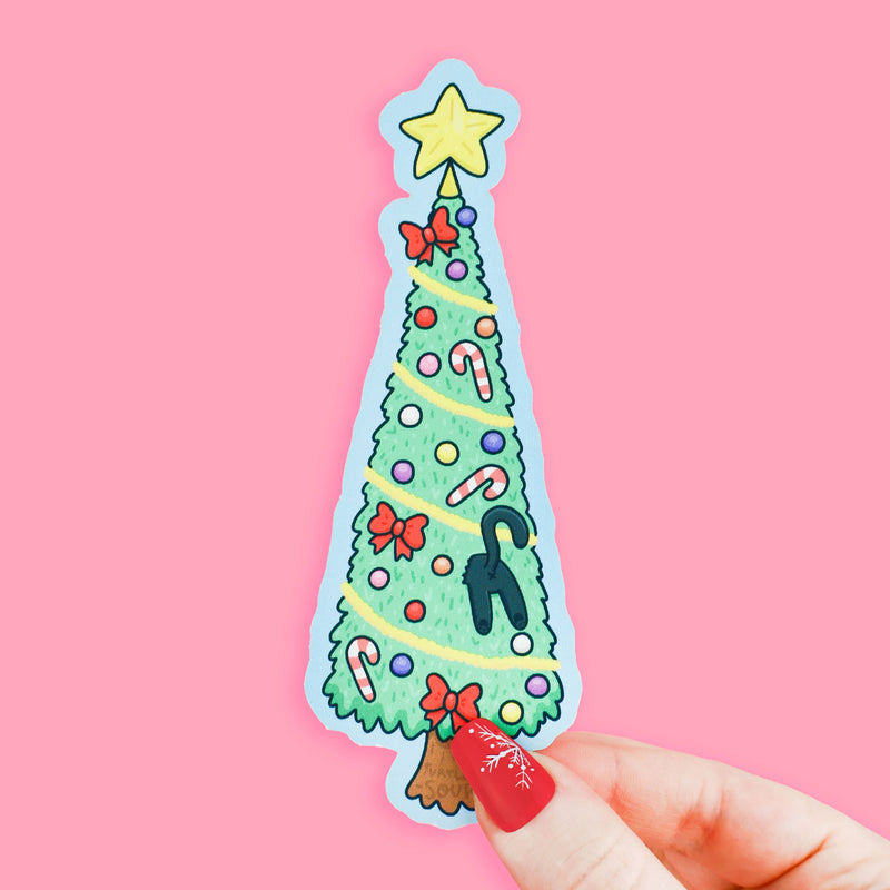 Turtle's Soup - Christmas Tree Kitty Reader Gift Bookmark