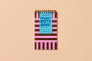 And Here We Are - Riviera Letterpress Pocket-size Spiral Notebook - Made in USA - Modern Stripe -  - Stocking stuffer, Holiday, Gift Guide