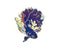 The Crowned Rabbit - Dark Blue and Red Betta Fish Enamel Pin