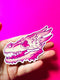Fox and Brambles - Ivory Pink Dragon Skull Vinyl Sticker
