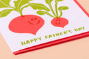 And Here We Are - Letterpress Father's Day Card—Dad is Rad (Radish, From Kid)