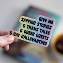 Kingdom of Threads - Give Me Queer Stories Sticker