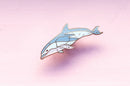 Alum and Ink - Vela Constellation Dusky Dolphin Pin: Rubber Pin Back