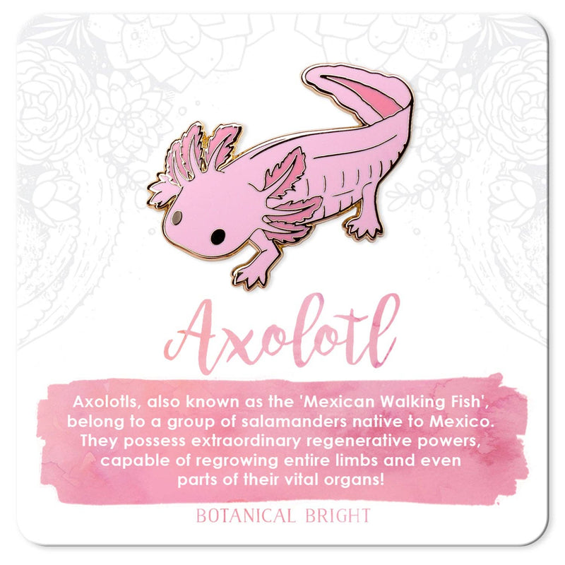 Botanical Bright - Axolotl Enamel Pin
