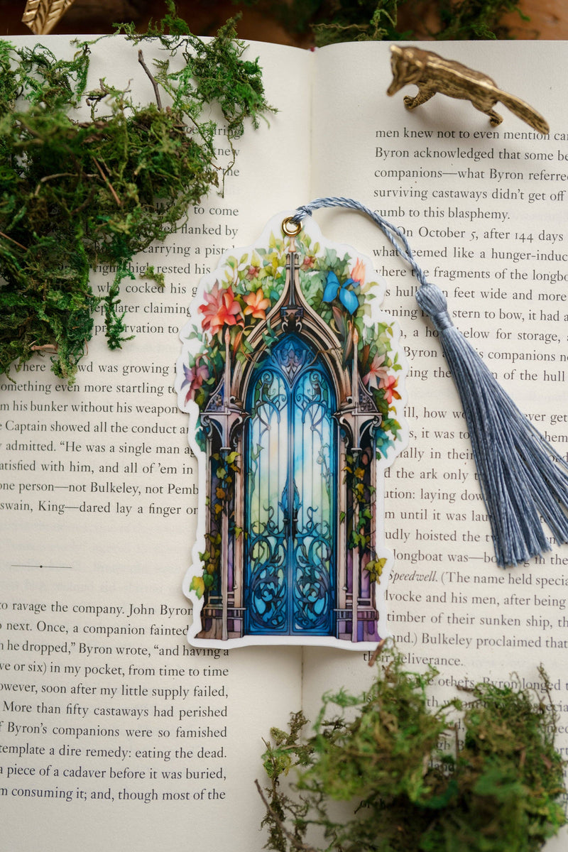 The Bookish Atelier - Azure Blossom Doorway Bookmark