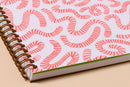 And Here We Are - Letterpress A5 Spiral Notebook—Worms (Bugs, Nature, Kids)