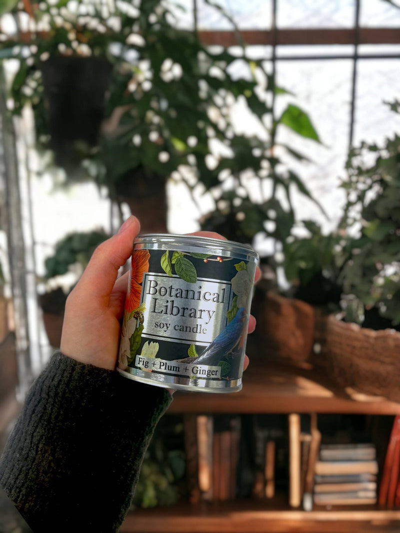Fly Paper Products - Summer Botanical Library 8oz Soy Candle w Garden Quote