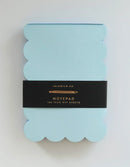 Idlewild Co. - Scalloped Shaped Notepad | Aqua + Blue Edge