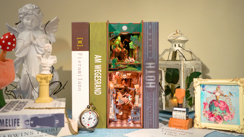 Hands Craft - DIY Miniature House Book Nook Kit: Alice's Adventure