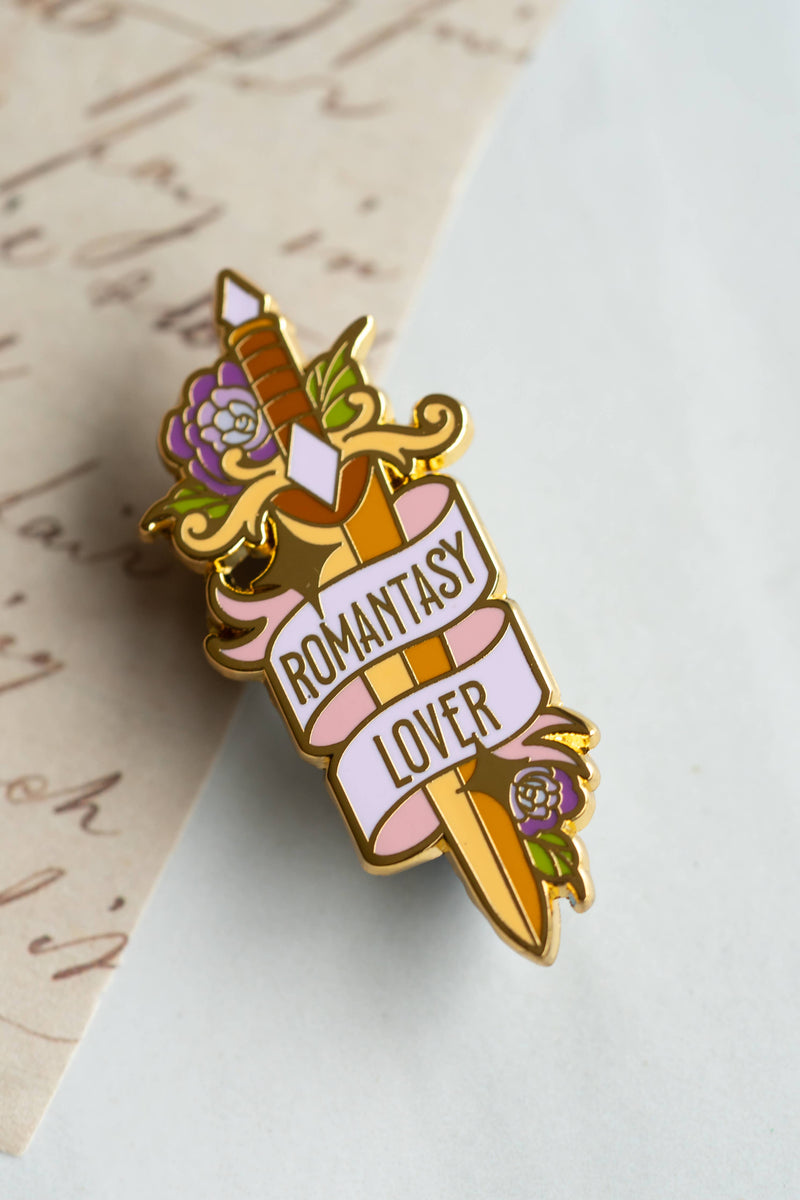 The Bookish Atelier - Romantasy Lover Sword Enamel Pin