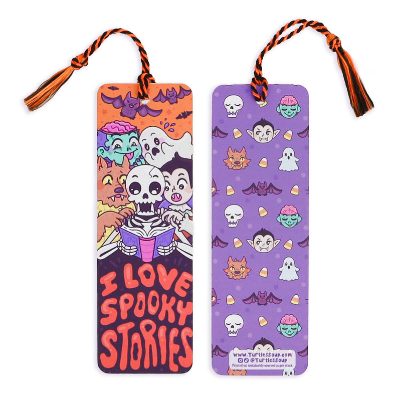 Turtle's Soup - I Love Spooky Stories Reader Gift Bookmark with Tassel