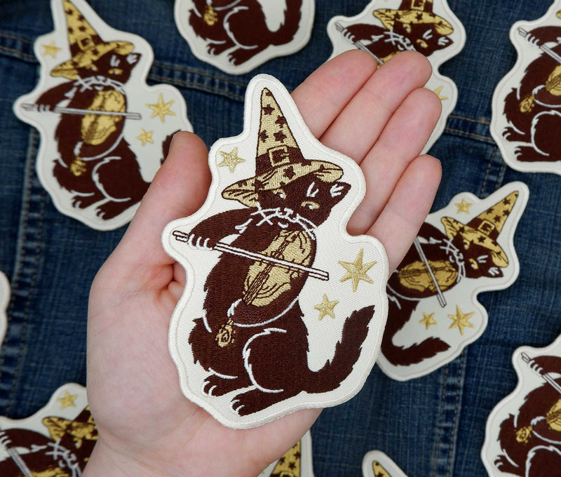 Cat Coven - Violin Cat - Embroidered Patch