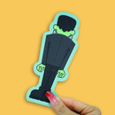 Turtle's Soup - Green Stitched Spooky Monster Literary Bookmark