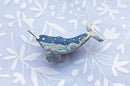 Alum and Ink - Starry Narwhal (Star Wanderer) Pin: Rubber Pin Back