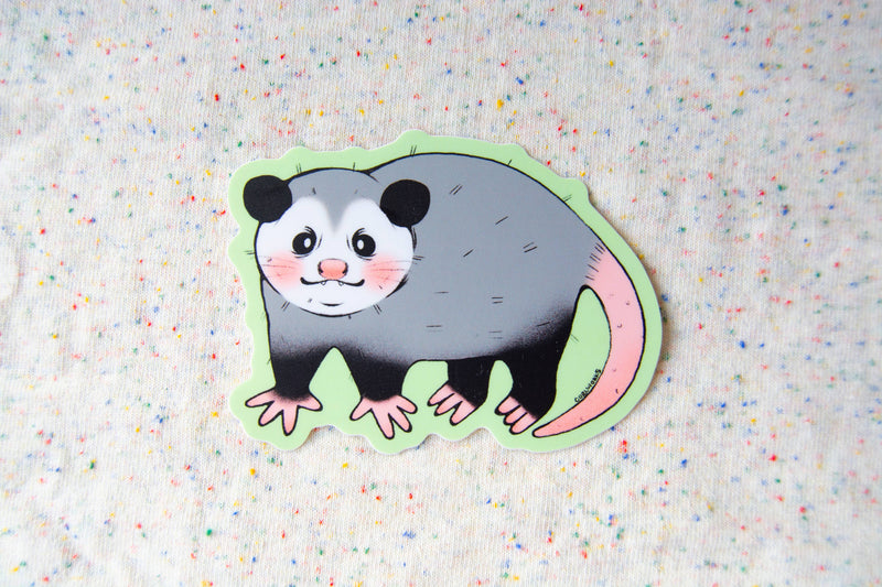 Curlworks - Opossum - 3" Vinyl Sticker