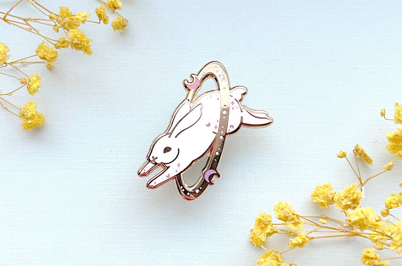Alum and Ink - Cosmic Rabbit Enamel Pin