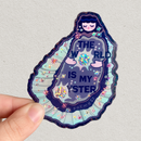 Soy Moss Art - The World Is My Oyster Glitter Sticker