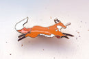 Alum and Ink - Red Fox Thief Enamel Pin: Rubber Pin Back