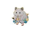 The Crowned Rabbit - Grey Hamster Enamel Pin