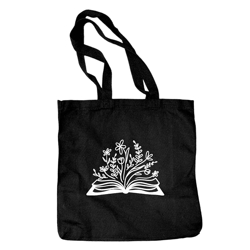 Fly Paper Products - Botanical Library Cotton Artist Designed Canvas Tote l Book l Grocer Bag