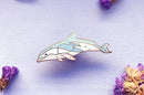 Alum and Ink - Vela Constellation Dusky Dolphin Pin: Rubber Pin Back
