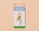 And Here We Are - Sardine Enamel Keychain & Bag Charm - Foodie, Seafood, Anchovy, Tinned Fish, Ocean, Fisherman - Stocking stuffer, Holiday, Gift Guide