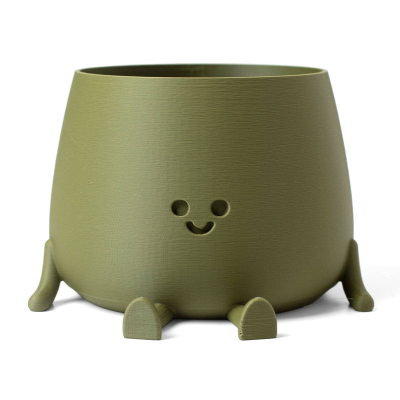 Ingadi - Happy Pot Planter - Matte Green: Medium