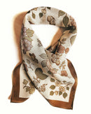 Flora West Design - 100% Silk Bandana Western Floral & Butterfly  – 23” Square
