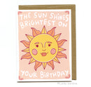 Lucky Sardine - Celestial Sun Birthday, Retro Vintage 70s 80s Sunshine Card