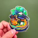 Thousand Skies - Vinyl Sticker (Transparent) Bonsai Garden - Dragon