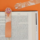 Humdrum Paper - Cat Paw Bookmark - Orange (it's die cut!)