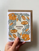 Root & Branch Paper Co. - Thank You California Poppy Card