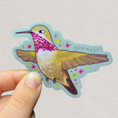 Soy Moss Art - Calliope Hummingbird Glitter Sticker