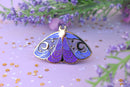 The Moonborn - Nyx Greek Mythology Olympian Goddess Moth Enamel Pin