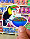 GLITTER STICKER: Fruit loops Early Bird Breakfast Toucan