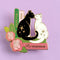 Glitter Punk - Here for the Romance Cats Enamel Pin