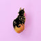 Glitter Punk - Fire Cat Enamel Pin