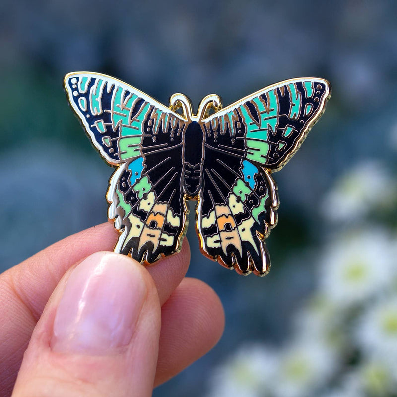Botanical Bright - Madagascan Sunset Moth Enamel Pin