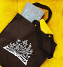 Fly Paper Products - Botanical Library Cotton Artist Designed Canvas Tote l Book l Grocer Bag