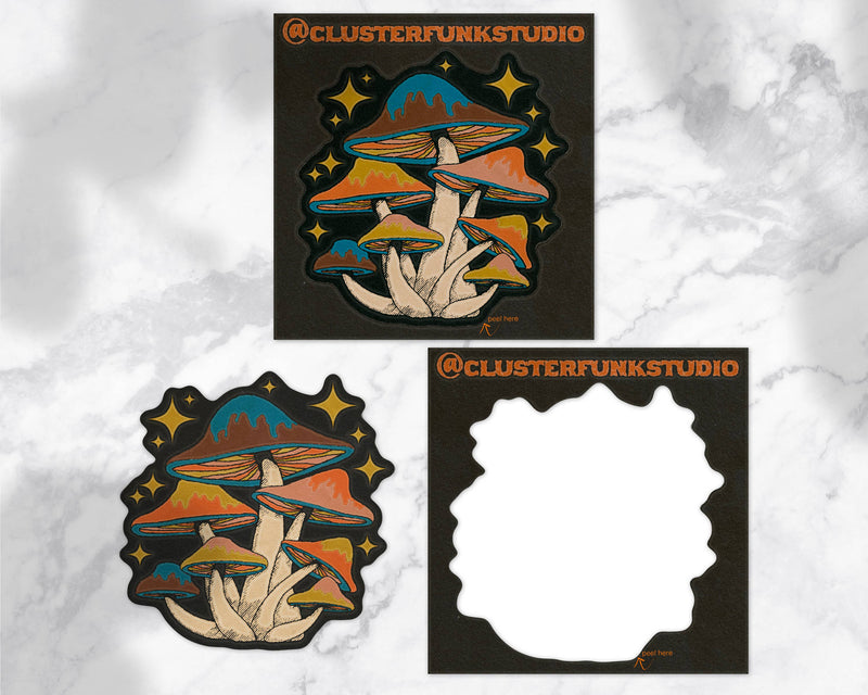Groovy Mushroom Sticker: Matte