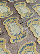 Sadsquatch - Honky Tonk Kitty Chonk - Cute Cowboy Cat Vinyl Sticker