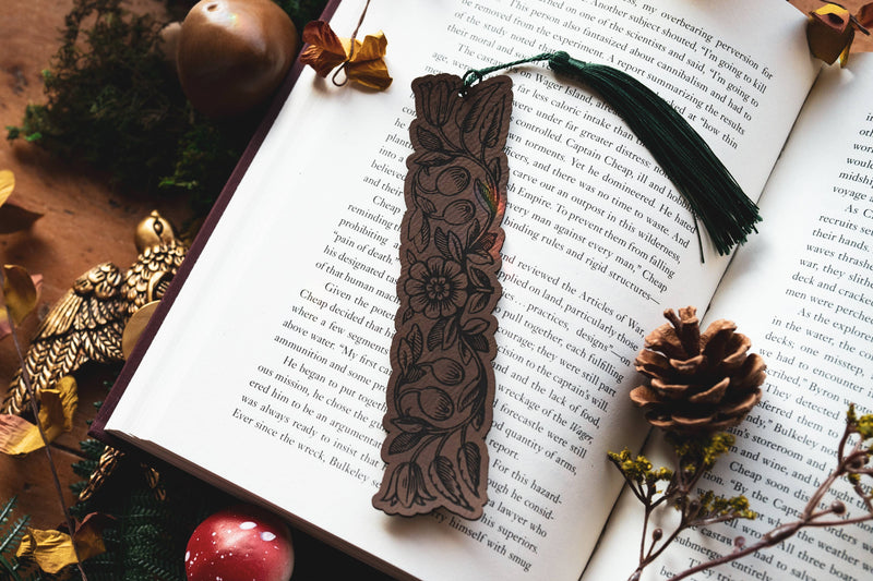 The Bookish Atelier - Entwining Vines Faux Leather Bookmark Bookmark